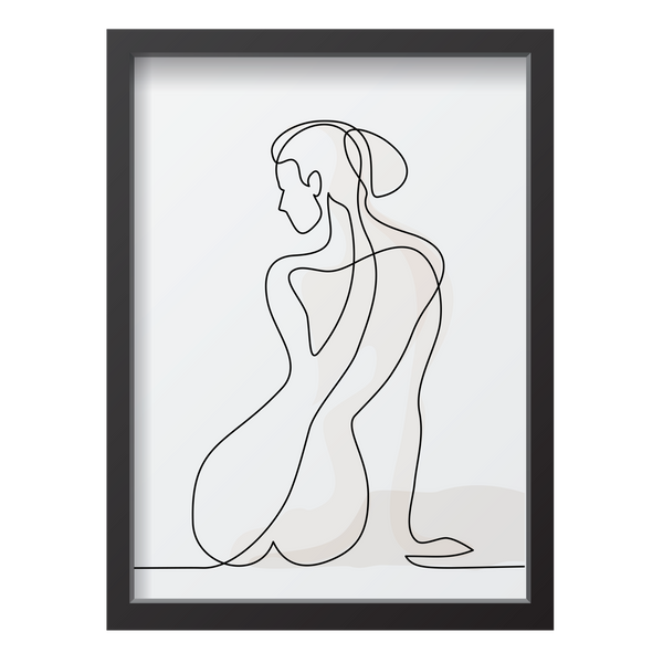 One Line Woman's Silhouette