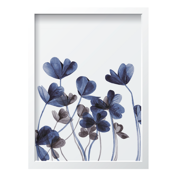 Blue & Black Flowers