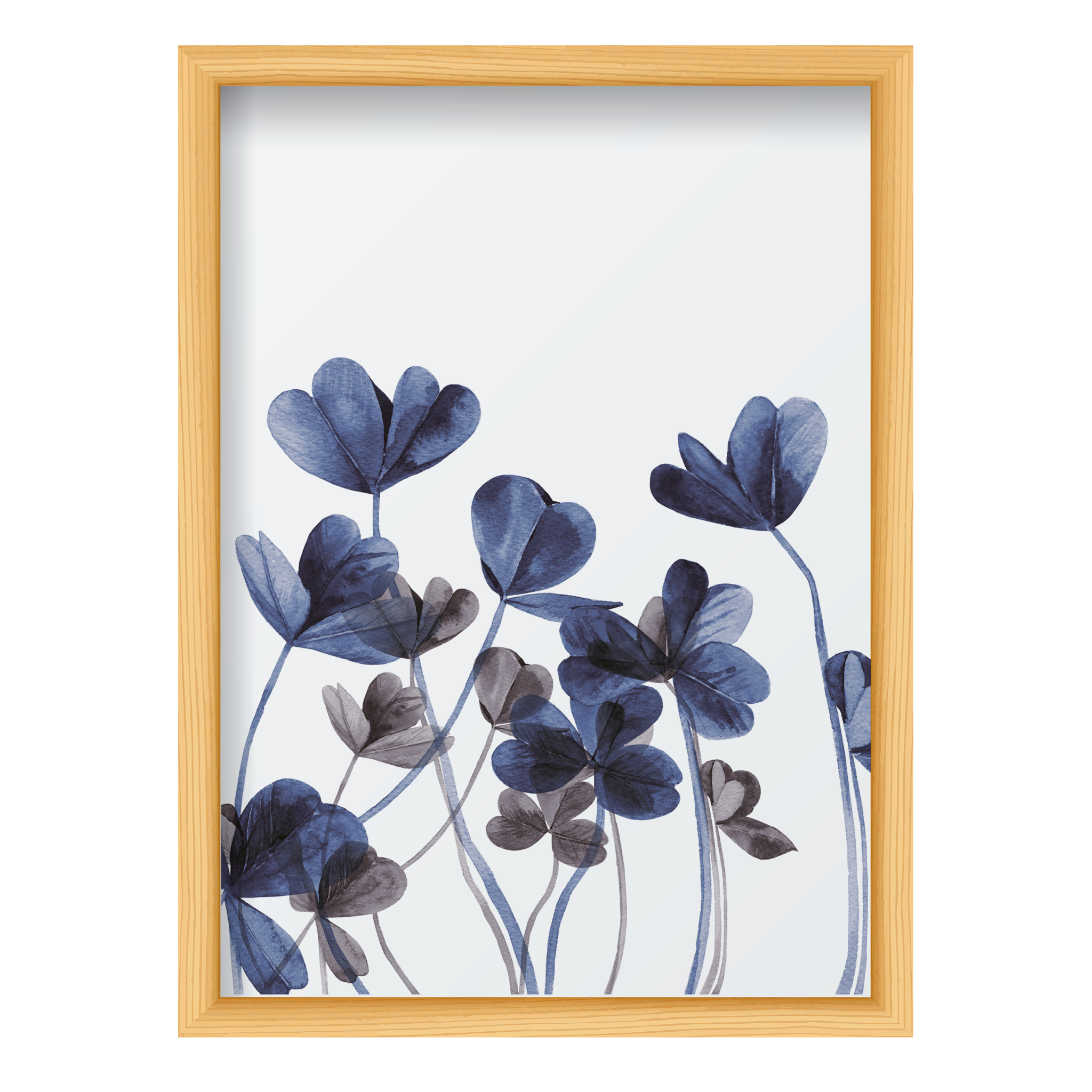 Blue & Black Flowers