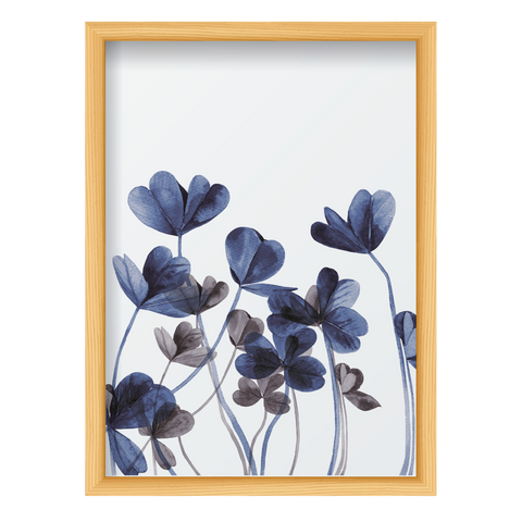Blue & Black Flowers