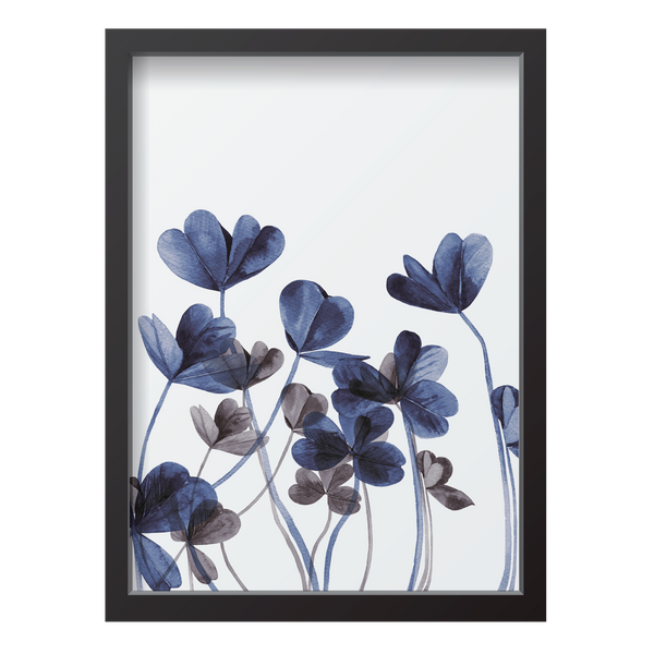 Blue & Black Flowers