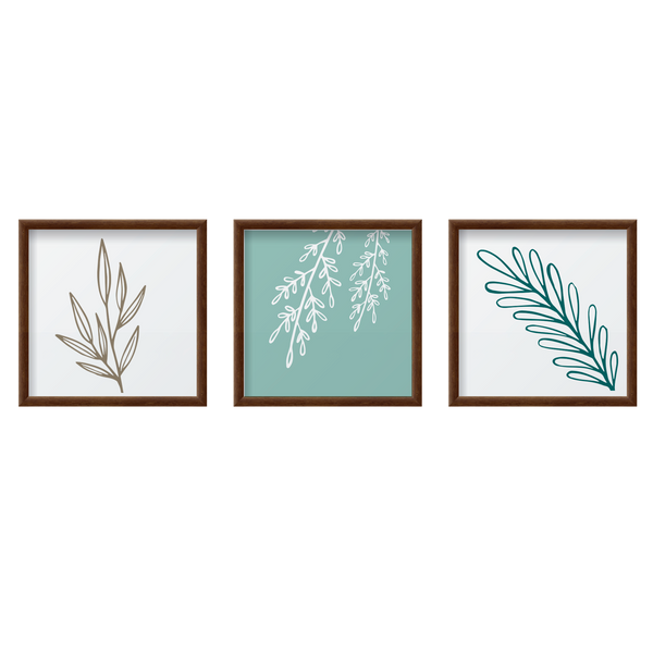 Aqua Leaves Set